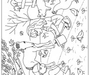 Coloriage Jardin Fleurs Ferme