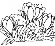 Coloriage Jardin Fleurs maternelle