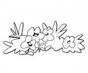 Coloriage Jardin Fleurs vecteur