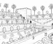 Coloriage Jardin historique