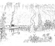 Coloriage et dessins gratuit Adulte Jardin Magnifique à imprimer