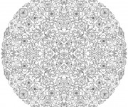Coloriage et dessins gratuit Adulte Jardin mandala à imprimer
