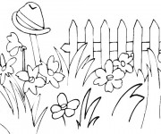 Coloriage Fleurs au Jardin