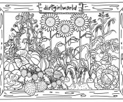 Coloriage Jardin Dirtgirl world dessin animé
