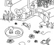 Coloriage et dessins gratuit Jardin Japonais à imprimer