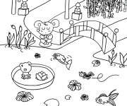 Coloriage Jardin Japonais