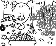 Coloriage et dessins gratuit Jardinage maternelle facile à imprimer