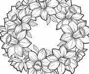 Coloriage Couronne de Jonquille