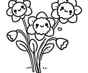 Coloriage Famille des jonquilles souriantes