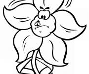 Coloriage et dessins gratuit Jonquille dr&ocirc;le à imprimer
