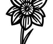 Coloriage Jonquille en &eacute;moji