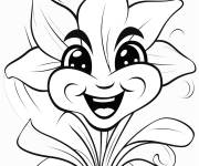 Coloriage Jonquille rigolo