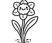 Coloriage Jonquille style dessin anim&eacute;