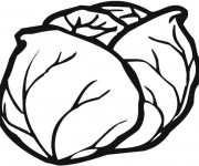 Coloriage Chou Blanc L&eacute;gumes