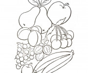 Coloriage Des Fruits pour le d&eacute;sert