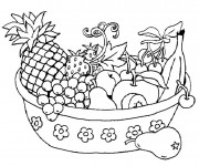 Coloriage Des Fruits sur Table