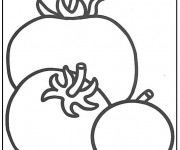 Coloriage Des Tomates stylis&eacute;s