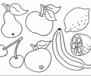 Coloriage Fruits de Printemps dessin gratuit à imprimer