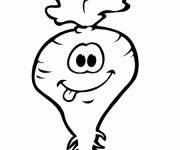 Coloriage L&eacute;gume Radis