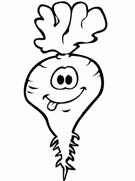 Coloriage Légume Radis dessin gratuit à imprimer