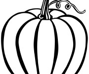 Coloriage L&eacute;gumes Citrouille en noir