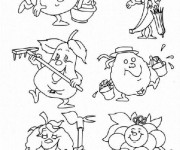 Coloriage L&eacute;gumes personnalis&eacute;s
