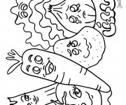 Coloriage Légumes pour enfant