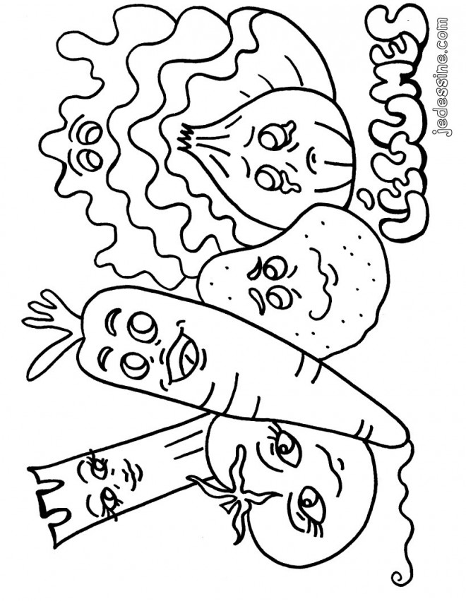 Coloriage et dessins gratuits Légumes pour enfant à imprimer