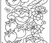 Coloriage et dessins gratuit Légumes sains à imprimer