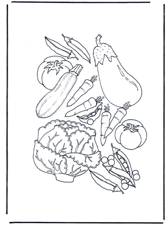 Coloriage et dessins gratuits Légumes vitaux à imprimer