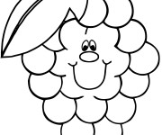 Coloriage Les raisins qui sourit