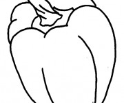 Coloriage Poivron verte