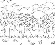 Coloriage Forêt d'arbres