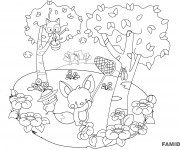 Coloriage Forêt et Nature