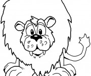 Coloriage Le Lion le Roi de la For&ecirc;t