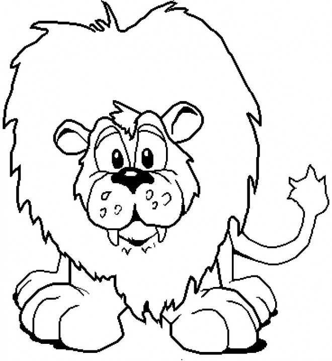 Coloriage et dessins gratuits Le Lion le Roi de la Forêt à imprimer