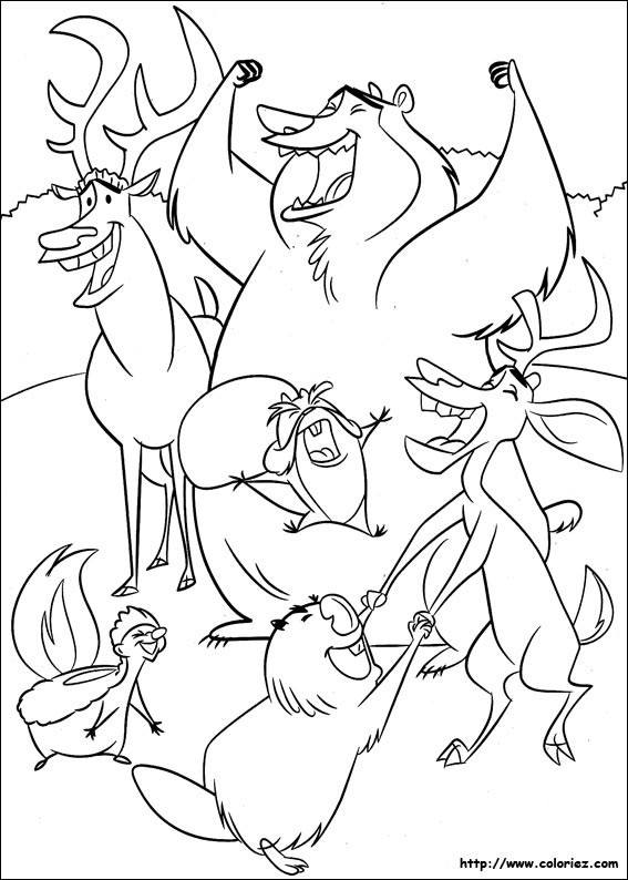 Coloriage et dessins gratuits Les Animaux de la Forêt humoristiques à imprimer