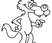 Coloriage Loup m&eacute;chant dans La for&ecirc;t