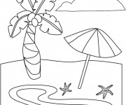 Coloriage et dessins gratuit La Plage à imprimer