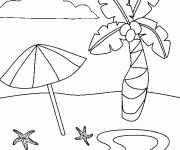 Coloriage Plage fantastique