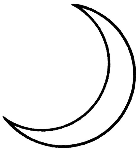 Coloriage Croissant De Lune Simple Dessin Gratuit à Imprimer