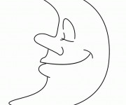 Coloriage et dessins gratuit Croissant en train de dormir à imprimer
