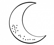Coloriage La Lune en blanc