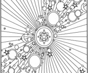 Coloriage Lune Artistique