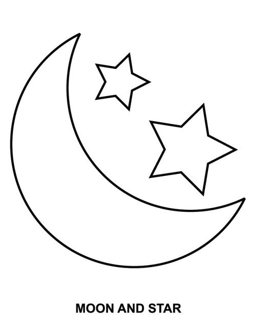 Coloriage Lune Et étoiles Dessin Gratuit à Imprimer