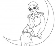 Coloriage Lune et le Clown