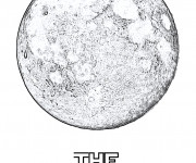 Coloriage Lune r&eacute;aliste