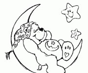 Coloriage Ours et La Lune