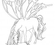 Coloriage Cheval Papillon