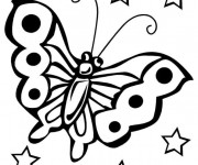 Coloriage Formidable Papillon en plein air